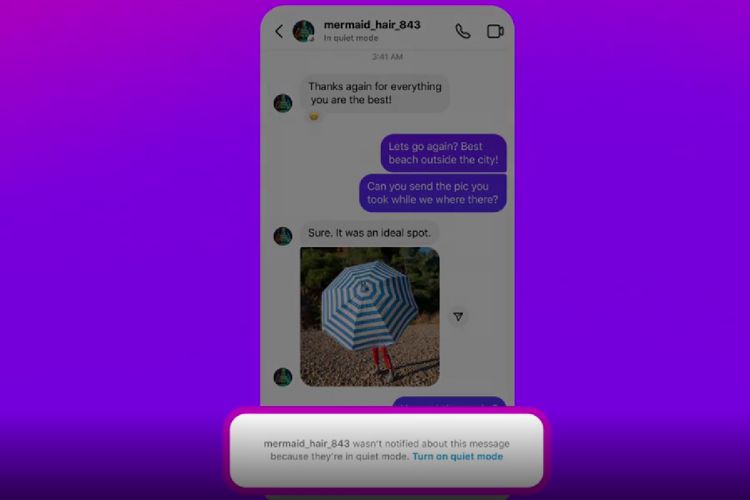 Instagram నిశ్శబ్ద మోడ్